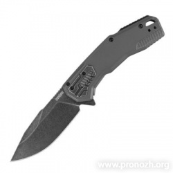   Kershaw Cannonball, BlackWashed Blade, Stainless Steel Handle