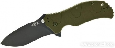   Zero Tolerance ZT0350GRN, DLC Coated Blade, Green G-10 Handle