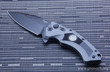   Hogue EX-05 3.5" Sig Sauer X5 Flipper, Black PVD Blade, Gray Aluminum Handle with G10 Inserts Handle