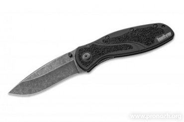   Kershaw Blur,  Sandvik 14C28N Steel, Blackwash Blade, Black Aluminium Handle