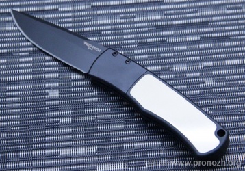     Pro-Tech Magic, Mike "Whiskers" Allen design, DLC-Coated  Blade, Black Aluminum Handle with Ivory Micarta Inlay