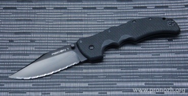   Cold Steel Recon I Clip Point, Carpenter CTS  XHP Steel,  DLC Coating Blade, Black G-10 Handle, Serrated Edge