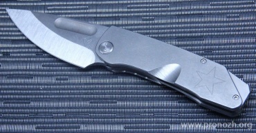   Medford Knife & Tool  General, Stonewash Blade, Crucible CPM S35VN Steel, Tumbled Titanium Handle