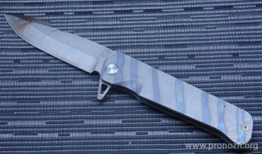   Medford Knife & Tool  Gigantes Flipper, Vulcan Finish Blade, Crucible CPM S35VN Steel, Flame Anodized Titanium Handle