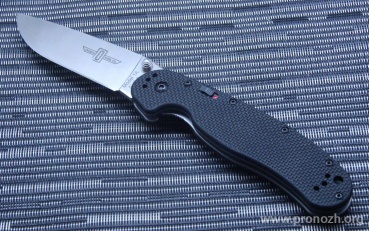   Ontario RAT-1A Model Assisted, Aus-8 Steel, Satin Finish Blade, Black G-10 Handle