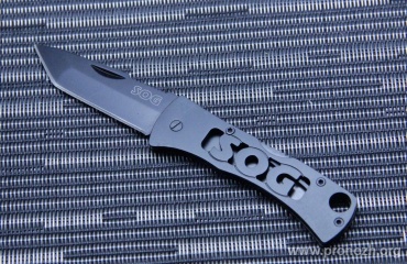  - SOG Micron 2.0 Tanto, Black TiNi Blade  and Steel Handle
