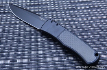    Pro-Tech Magic, Mike "Whiskers" Allen design, DLC-Coated  Blade, Black Aluminum Handle with Carbon Fiber
