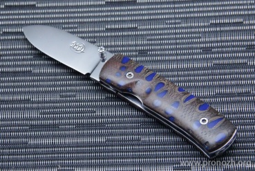    CITADEL  Stavanger,  Banksia Wood  with Blue Acrylic Accents Handle