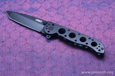   CRKT Kit Carson M16, Tanto, Black Blade, Black Steel Handle