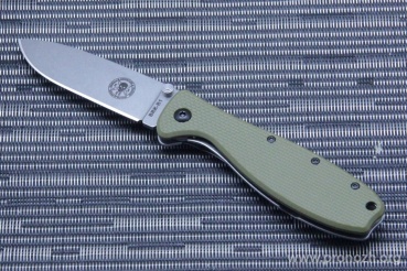   ESEE Zancudo, Stonewashed Blade, D2 Tool Steel, Olive Drab Green GRN Handle