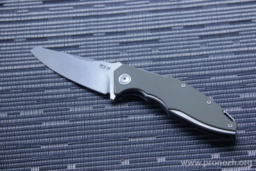   MKM Knives  Raut Flipper, Stonewashed Blade, Green G-10 Handle