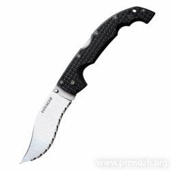   Cold Steel  Voyager Extra Large Vaquero, Serrated Edge, Aus 10 Steel, Black Grivory Handle