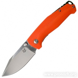   Fox Knives  "TUR", Satin Finish Blade, Orange G-10 Handle