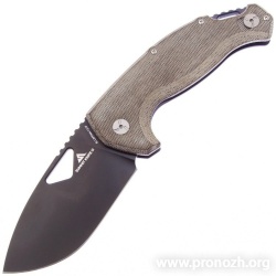    Fox Knives - Summit Knife Collaboration  "El Capitan".PVD Coated Blade, OD Green Micarta Handle