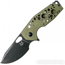   Fox Knives Suru, BlackWash Blade, Green Aluminium Handle