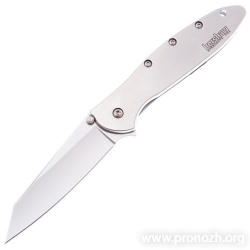   Kershaw Random Leek Reverse Tanto, Bead Blast Stainless Steel Handle