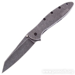   Kershaw Random Leek Reverse Tanto, BlackWash Stainless Steel Handle