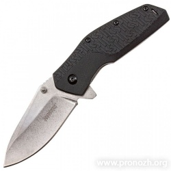   Kershaw Swerve, Stonewashed Blade, Black GRN Handle