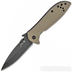   Kershaw CQC-4K, Black Oxide Blade, Brown G-10 Handle