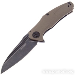   Kershaw Natrix, 8Cr13MoV Steel, Blackwashed Blade, Tan G-10 Handle 