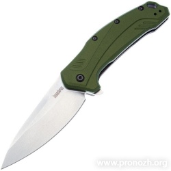   Kershaw Link, Crucible CPM 20CV Steel, Stonewashed Blade, Olive Aluminium Handle