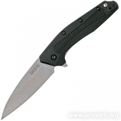   Kershaw Dividend, 420 Steel, Stonewashed Blade, Black GRN Handle