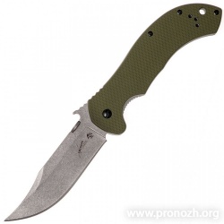   Kershaw CQC-10K, Stonewash Blade, OD Green G-10 Handle