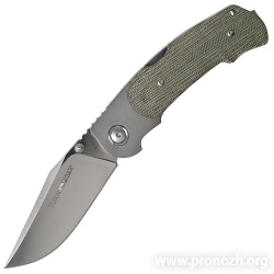   Viper "Turn", Satin finish Blade, Titanium Bolster, Green Canvas Micarta Handle