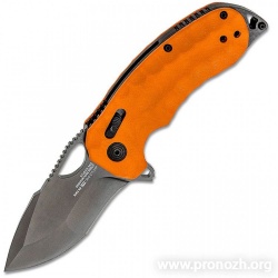   SOG Kiku XR LTE, Black Blade, Orange G-10 Black Micarta Handle