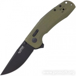   SOG SOG-TAC XR Blackout Flipper,  OD Green G-10  Handle