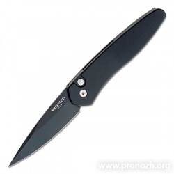    Pro-Tech Newport, DLC Coated Blade, Crucible CPM S35VN Steel, Black Aluminum Handle