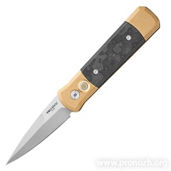    Pro-Tech Godson, DLC Coated Blade,  Bronze Aluminum Handle with Fat Carbon Materials Inlays