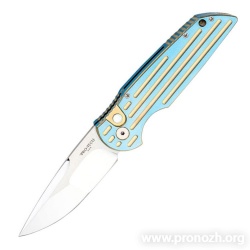    Pro-Tech TR-3 Custom Titanium Mike Irie Blade, Mirror Polished Blade, Titanium Handle 