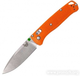   Benchmade  Customized Bugout, Crucible CPM S30V Steel, Satin Finish Blade, Orange Grivory Handle