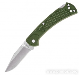   Buck Ranger Folder  Slim Select, 420HC Steel,  Stonewash Blade,  OD Green GRN Handle