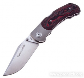   Viper "Turn", Satin finish Blade, Titanium Bolster, Lava Carbon Fiber Handle