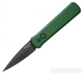    Pro-Tech Godson, DLC Coated Blade, Green Aluminum Handle