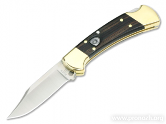    Buck Ranger Auto, Satin Finish 420HC Steel, Macassar Ebony Dymondwood Handle