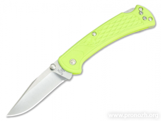   Buck 112 Ranger Slim Select, 420HC Steel,  Stonewash Blade, Green GRN Handle