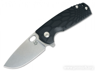   Fox Knives Core, Stonewashed Blade, Black FRN Handle