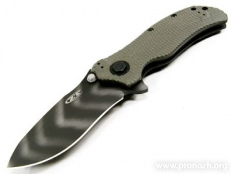   Zero Tolerance ZT0301, Tiger Stripe Blade, Black G-10 / Titanium Handle