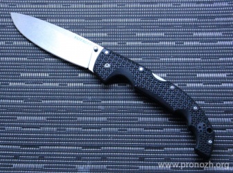   Cold Steel  Voyager Extra Large Drop Plain, Aus 10 Steel, Black Grivory Handle