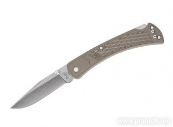   Buck Folding Hunter Slim Select, 420HC Steel, Stonewash Blade, Tan GRN Handle