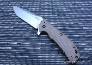   Zero Tolerance ZT0561, Stonewashed Blade, G-10 Dark Earth / Titanium Handle