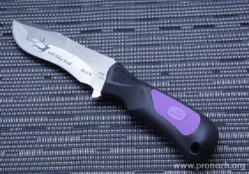   Buck Family Traditions Adrenaline Avid, Satin Finish,  Black / Perple GRN Handle