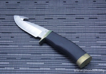   Buck Zipper, Satin Finish Blade, Black Alcryn Rubber Handle