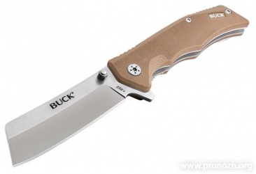   Buck  Trunk, Satin Finish Blade, Tan G-10 Handle