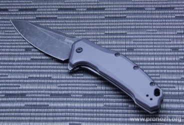   Kershaw Link, 420 Steel, BlackWashed Blade, Gray Aluminium Handle