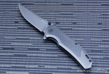   Kershaw Fringe, 8Cr13MoV Steel, Carbonitride Titanium Blade, Stainless Steel /  Carbon fiber  Handle