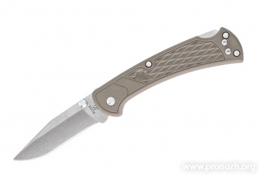   Buck Folding 112 Ranger Slim Select, 420HC Steel, Stonewash Blade, Tan GRN Handle